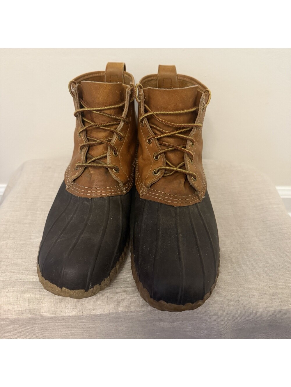 Vintage L.L. Bean Boot 90s Maine Hunting Rubber Leather Made in USA Boots 10 Men - Picture 6 of 13
